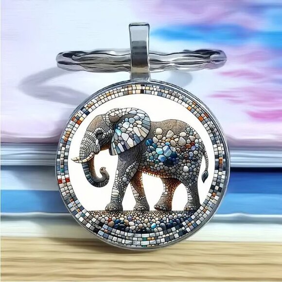 Stainless Steel ELEPHANT Keyring Keychain Accessory - Picture 1 of 3